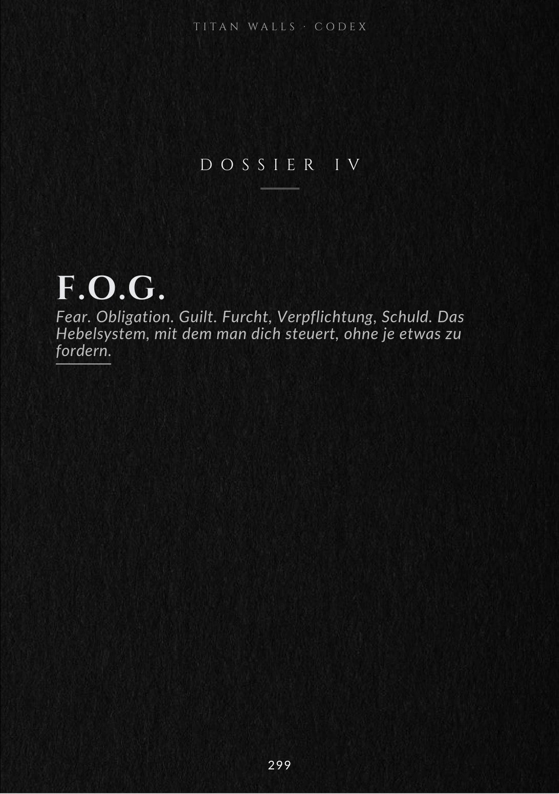 Titelseite des Dossiers F.O.G.