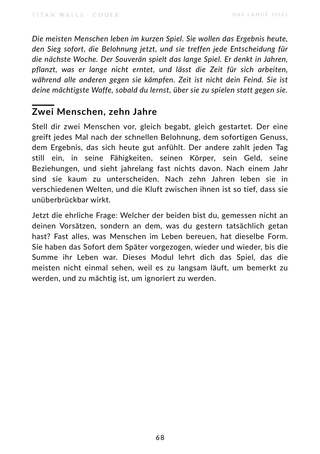 Das lange Spiel · Originalseite