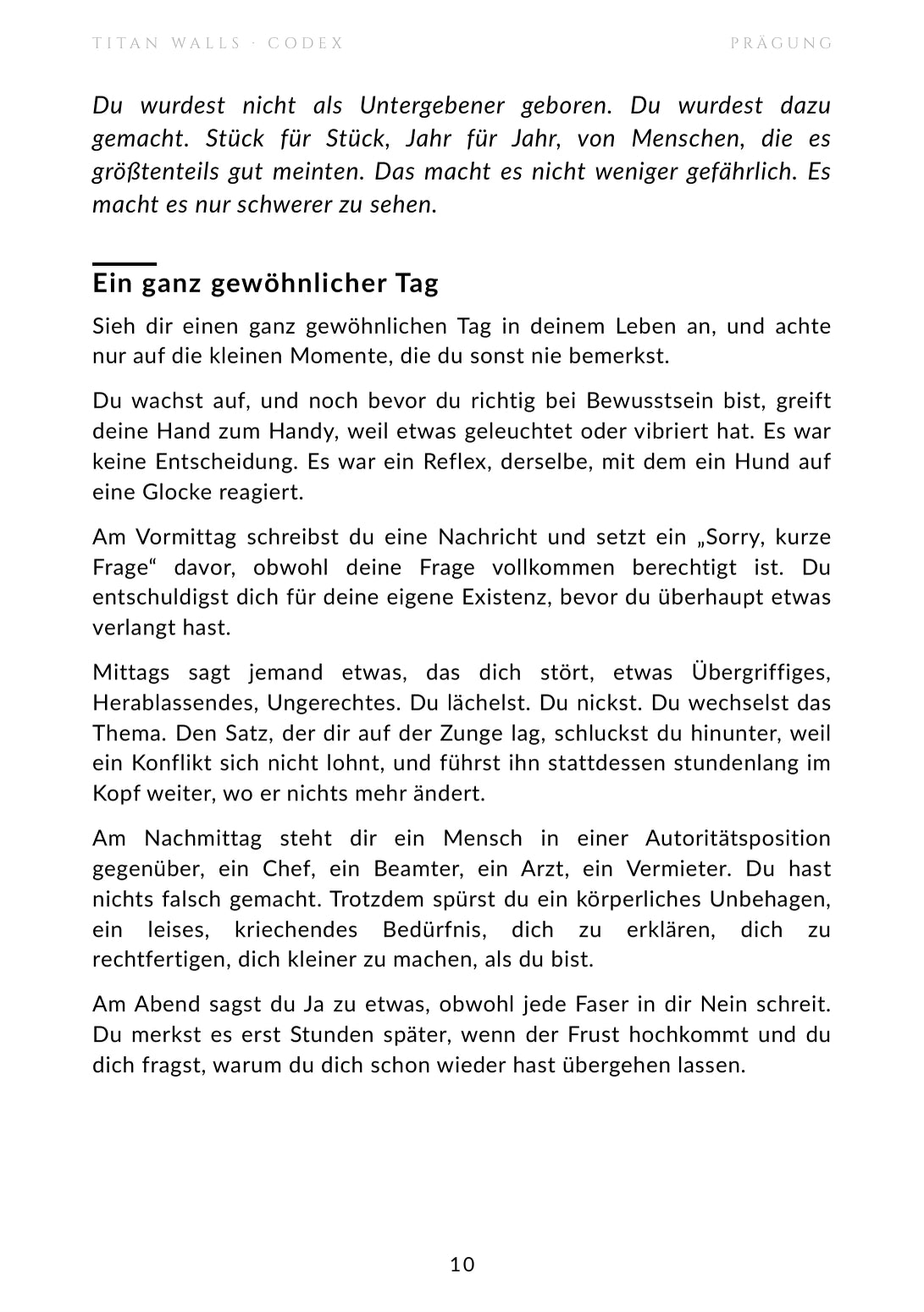 Die Prägung · Originalseite