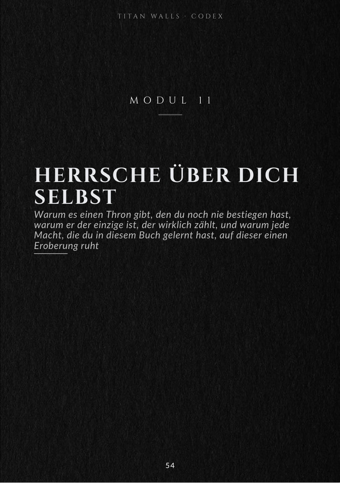 Originalseite Herrschaft über dich selbst aus dem Titan Walls Codex